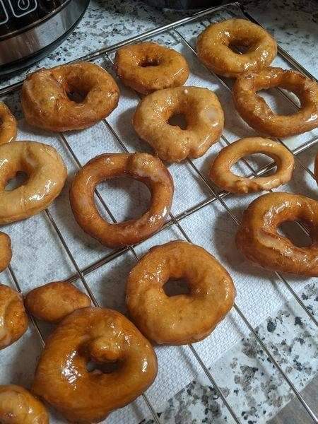 Homemade vegan donuts