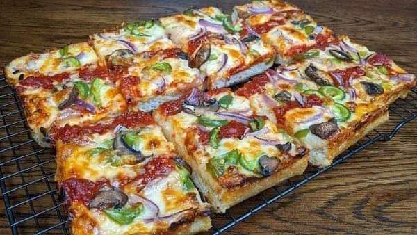 Vegan Detroit Pizza