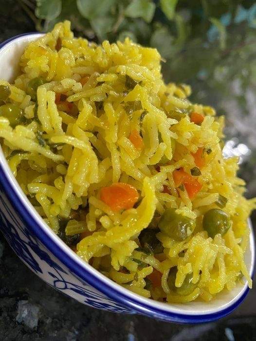 Vegan Basmati rice with vegetables