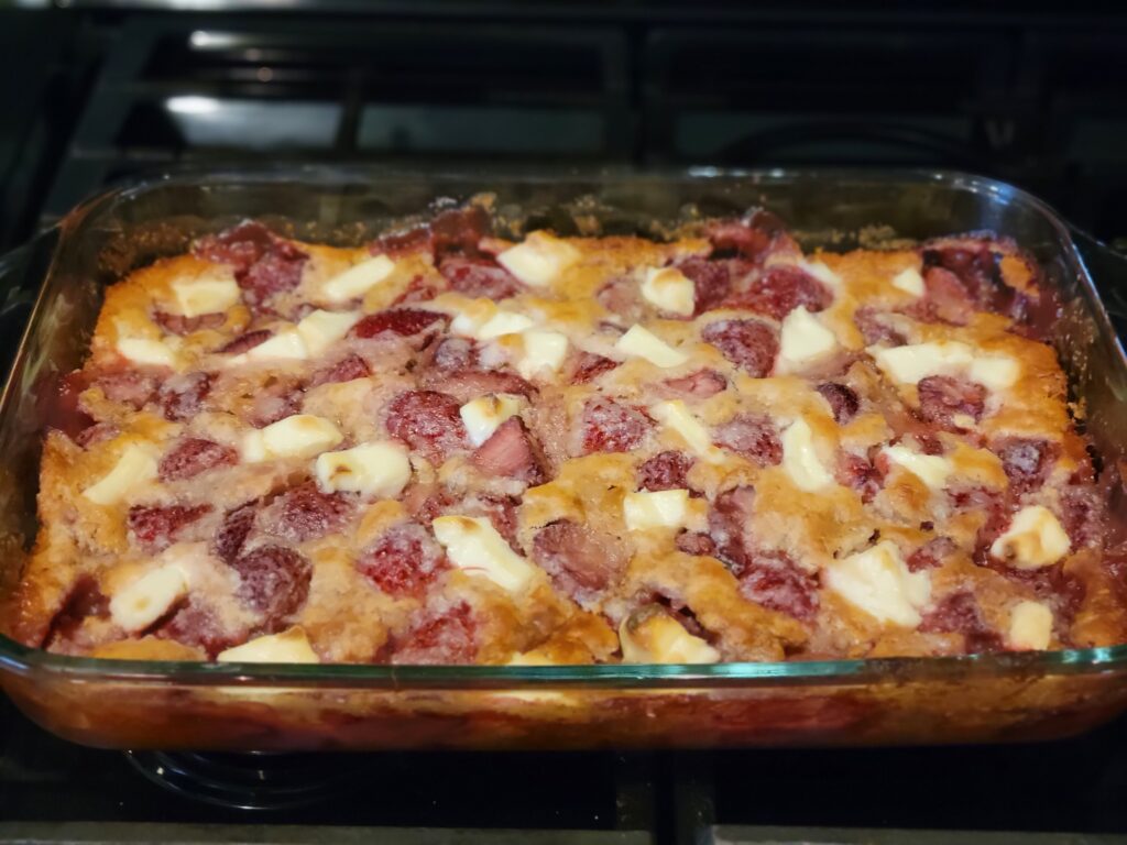 Keto Strawberry Cream Cheese Cobbler