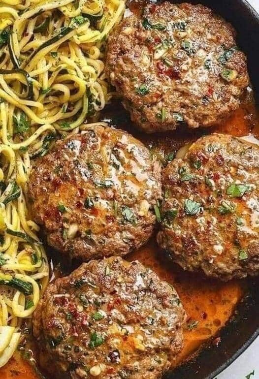 Hamburger Steak with Mushroom Gravy