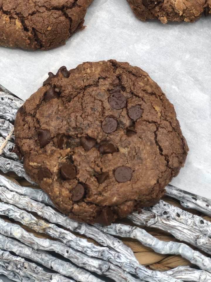 Air Fryer Double Chocolate Chunk Cookies Recipe: