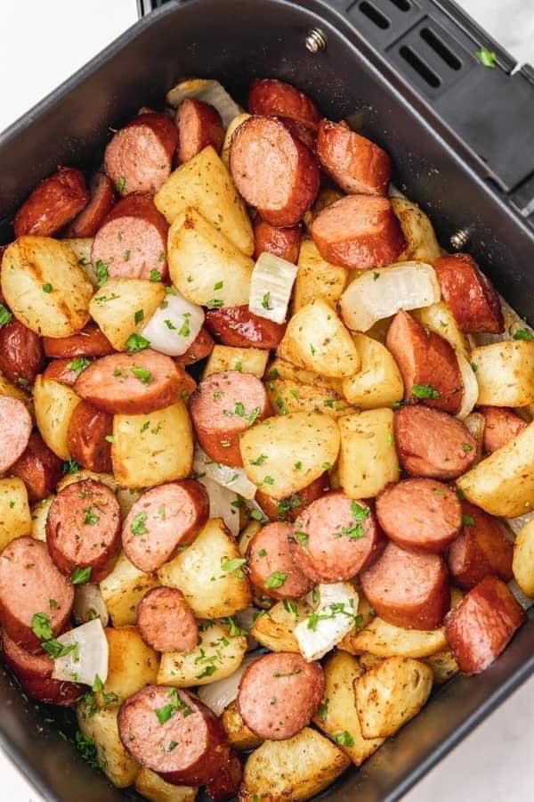 Air Fryer Potatoes and Sausage Meal