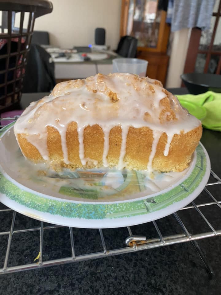 Air Fryer Lemon Drizzle Cake