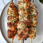 Flavorful and Satisfying: Low-Point Garlic Parmesan Chicken Skewers