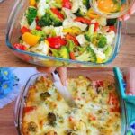 Creamy Baked Broccoli with Tomatoes and Kale