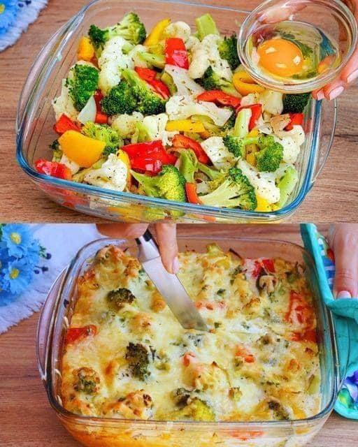 Creamy Baked Broccoli with Tomatoes and Kale by Renato Lopes