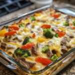 Keto Fusion Philly Cheesesteak Casserole