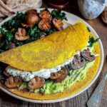 VEGAN OMELETTE WITH TAMARI MUSHROOMS by Renato lopes