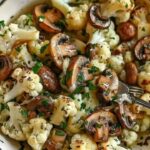 Garlic Mushrooms Cauliflower Skillet