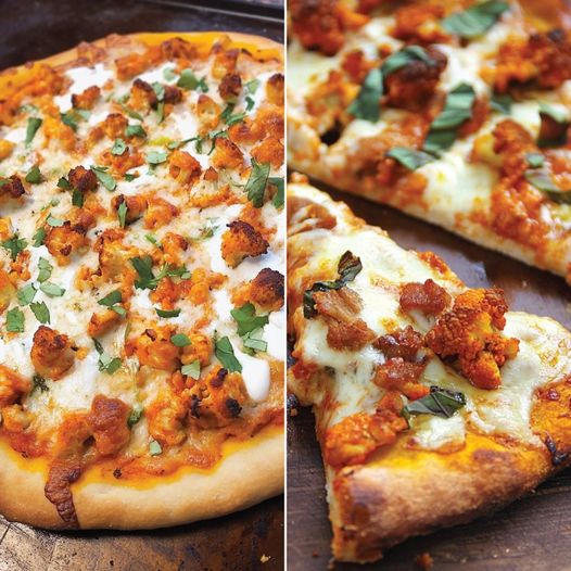 Vegan Buffalo Cauliflower Pizza