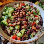 3 Bean Vegan High-Protein Vegetable Quinoa Bowl