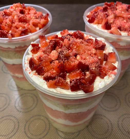 Strawberry Crunch Cheesecake Pudding Cups