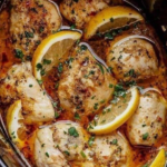 Keto Crockpot Lemon Garlic Butter Chicken Recipe: