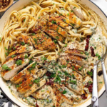 Keto Creamy Tuscan Chicken & Zoodles