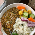 Vegan Whole Brown Lentils Curry