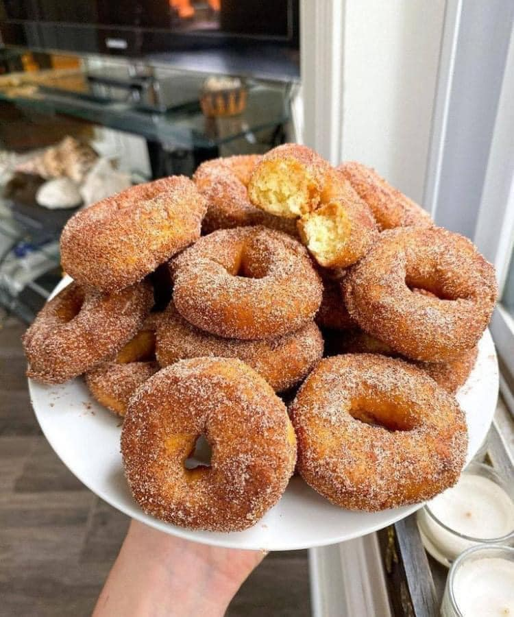One Point Pumpkin Cinnamon and Sugar Donuts