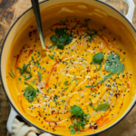 Spicy Sesame Carrot Soup with Red Lentils Recipe