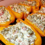 Delicious Cream Cheese Stuffed Bell Pepper