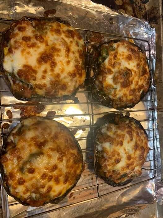 Air Fryer Stuffed Portobello Mushrooms