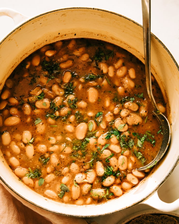 One-Pot Brothy Beans with Herbs & Lemon Recipe