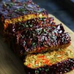 Barbeque Chickpea Loaf with Paprika Glaze