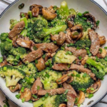 Keto Broccoli Mushroom Beef