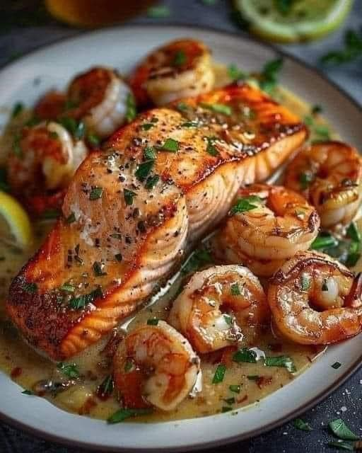 Cajun Salmon and Shrimp