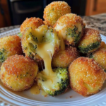 Vegan Crispy Broccoli Cheese Bites