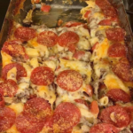 Keto Chicken Pizza Casserole