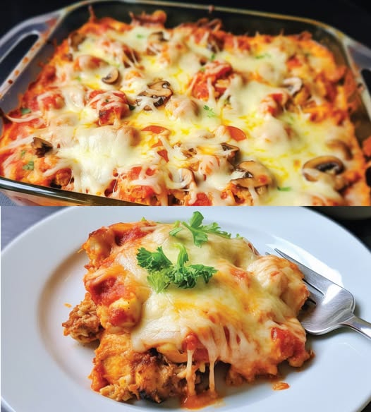 Keto Chicken Pizza Casserole