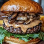 Vegan Creamy Mushroom Burger