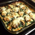 Chicken Spinach and Mushroom Low Carb Oven Dish