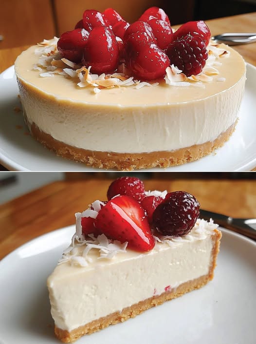 Vegan No-bake Coconut Yogurt Cheesecake