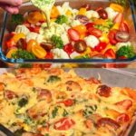 Creamy Baked Broccoli with Tomatoes and Kale
