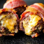 Carnivore Bacon Wrapped Cheddar Meatballs