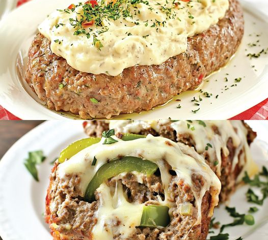 Keto Philly Cheesesteak Meatloaf