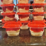 Cherry cheesecake jars for dessert