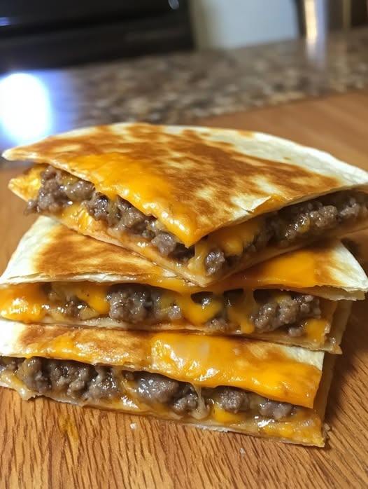 Keto Cheeseburger Quesadillas