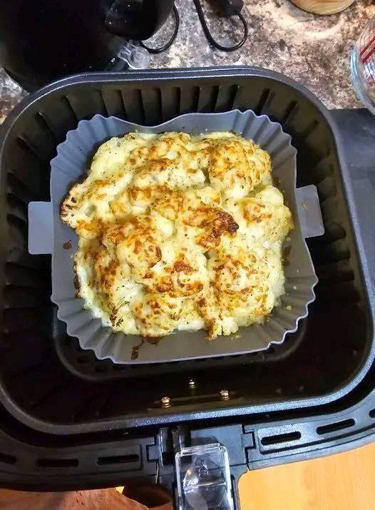 Cauliflower cheese perfection. 200C for 5-6 minutes