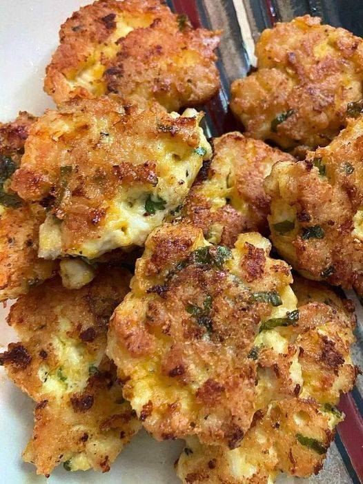 Cheesy Keto Chicken Fritters