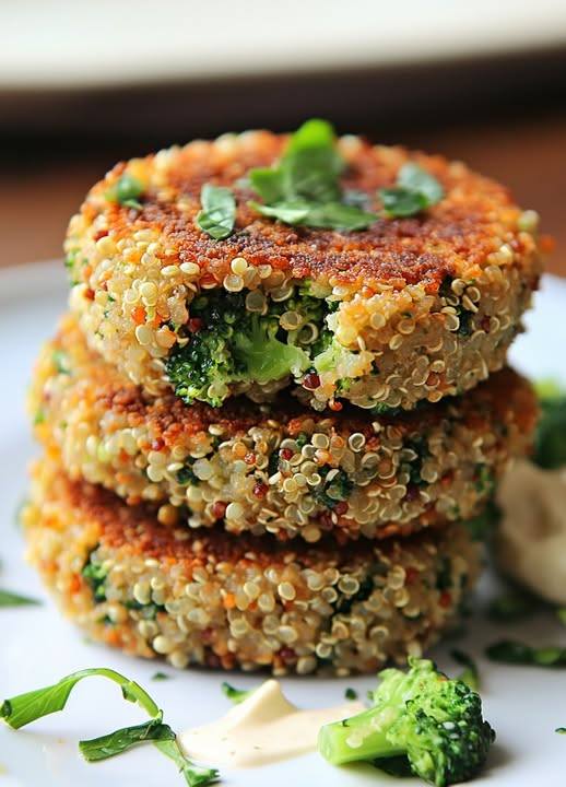 Vegan Broccoli and Quinoa Cakes