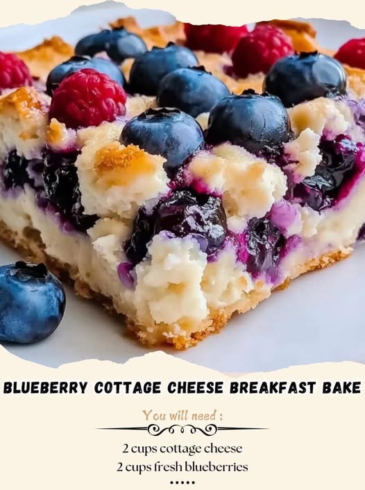 Blueberry Cottage Cheese Breakfast Bake (WW SmartPoints)