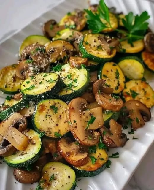 Low-Carb Sautéed Zucchini with Mushrooms