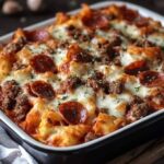 Loaded Meat Lover’s Pizza Casserole (WW SmartPoints)