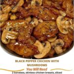 Black Pepper Chicken with Mushrooms