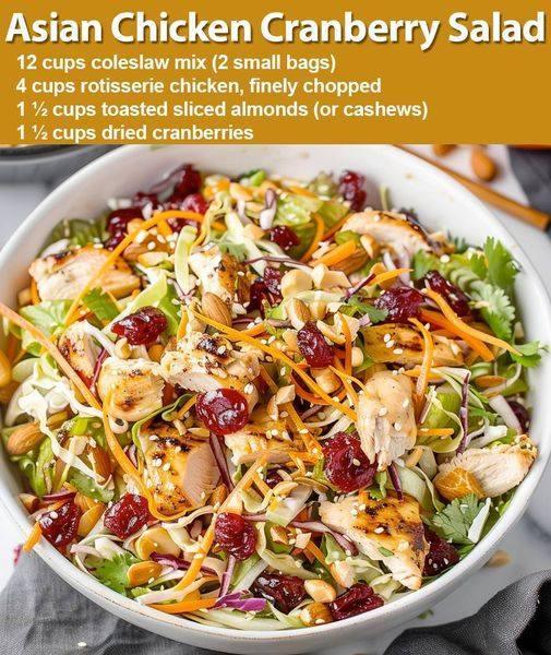 Asian Chicken Cranberry Salad Recipe