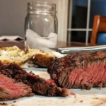 Air Fryer Sirloin Steaks with Garlic Butter