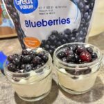 Three Ingredient blueberry cheesecake parfaits