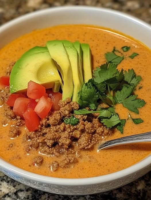 Cheesy Keto Taco Soup
